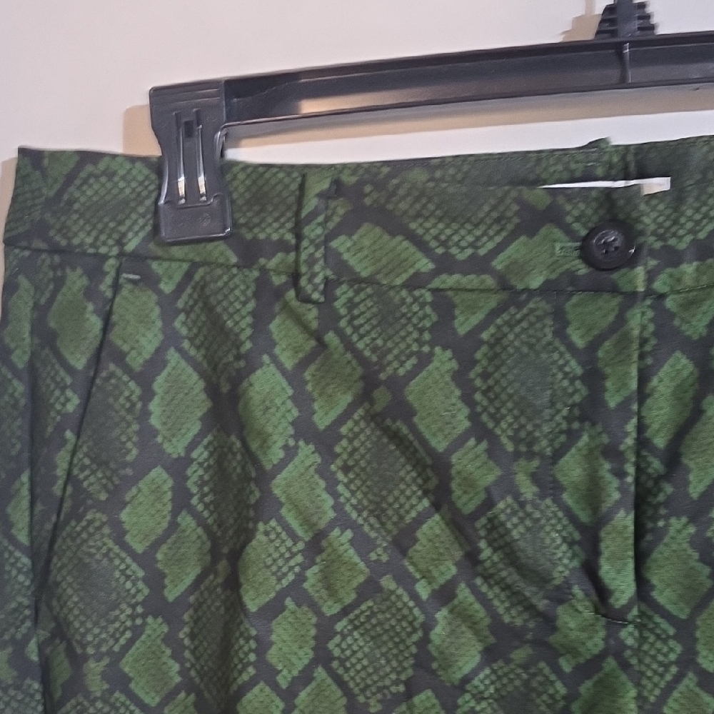 Green Patterned Men's Pants - Picture 3 of 4